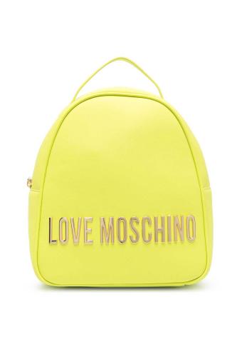 Love Moschino γυναικείο mini backpack μονόχρωμο με ανάγλυφο λογότυπο 